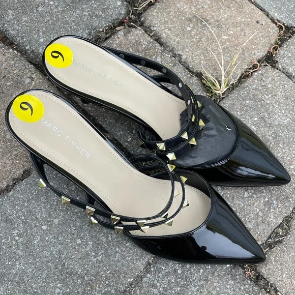 Mini black slip on heels - Picture 1 of 4